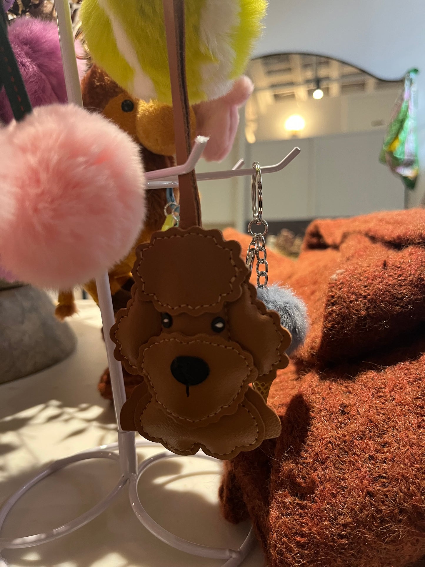 Medium fur keychain