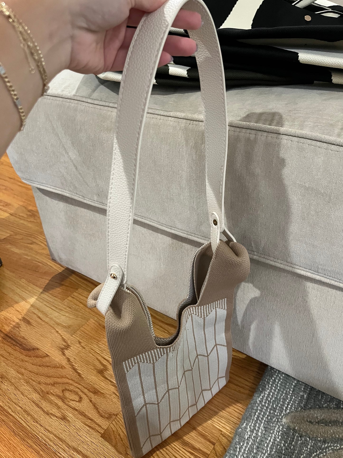 A Bag Concept Cream Leather Strap