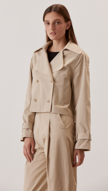 Enola Crop Trench Coat