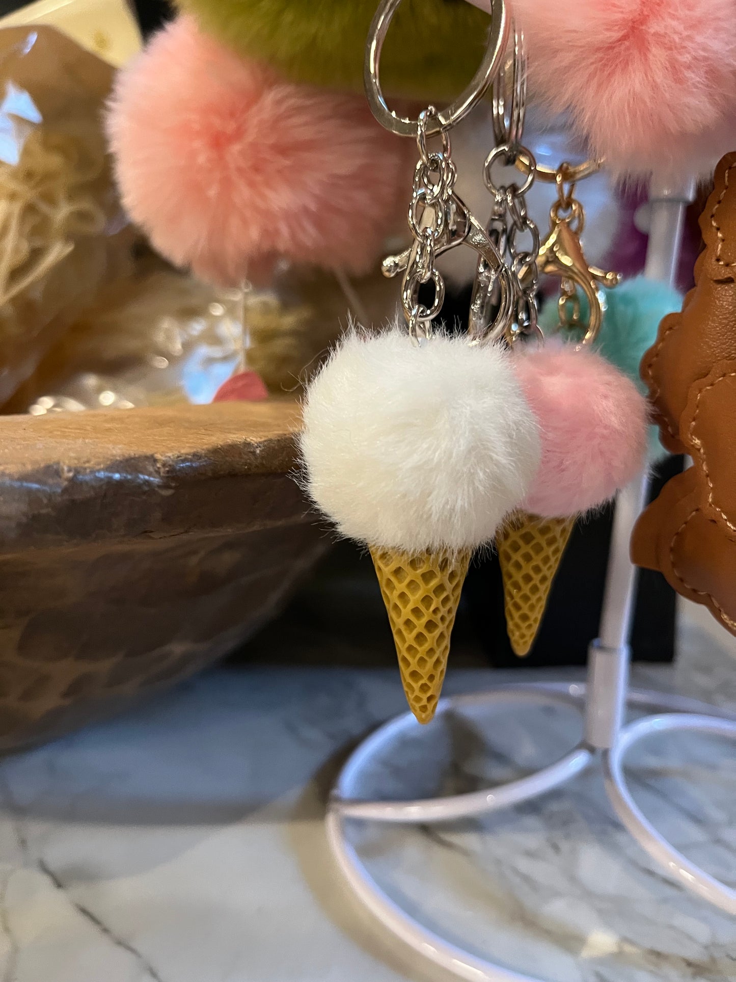 Mini Fur Keychains