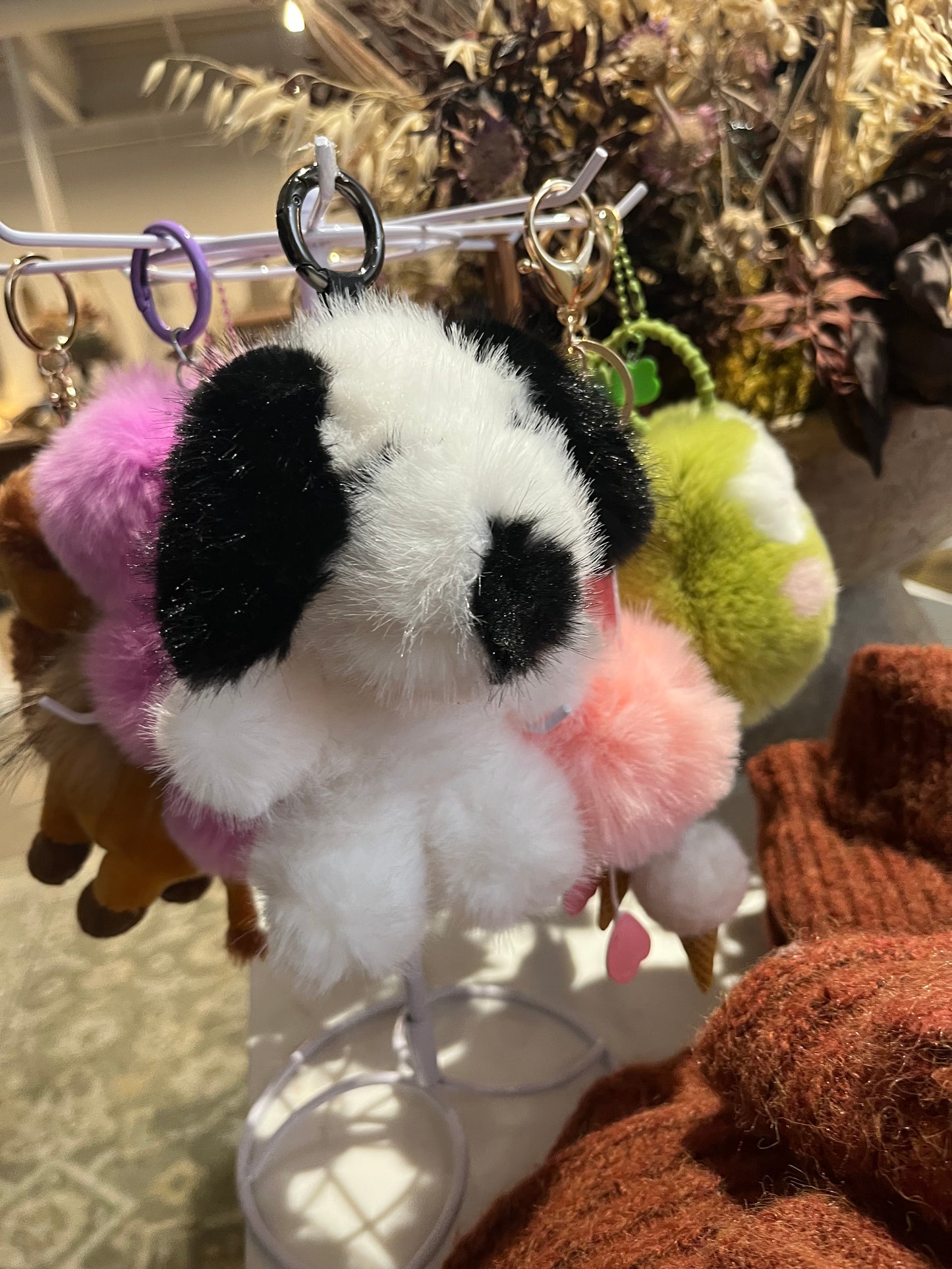 Large fur keychains