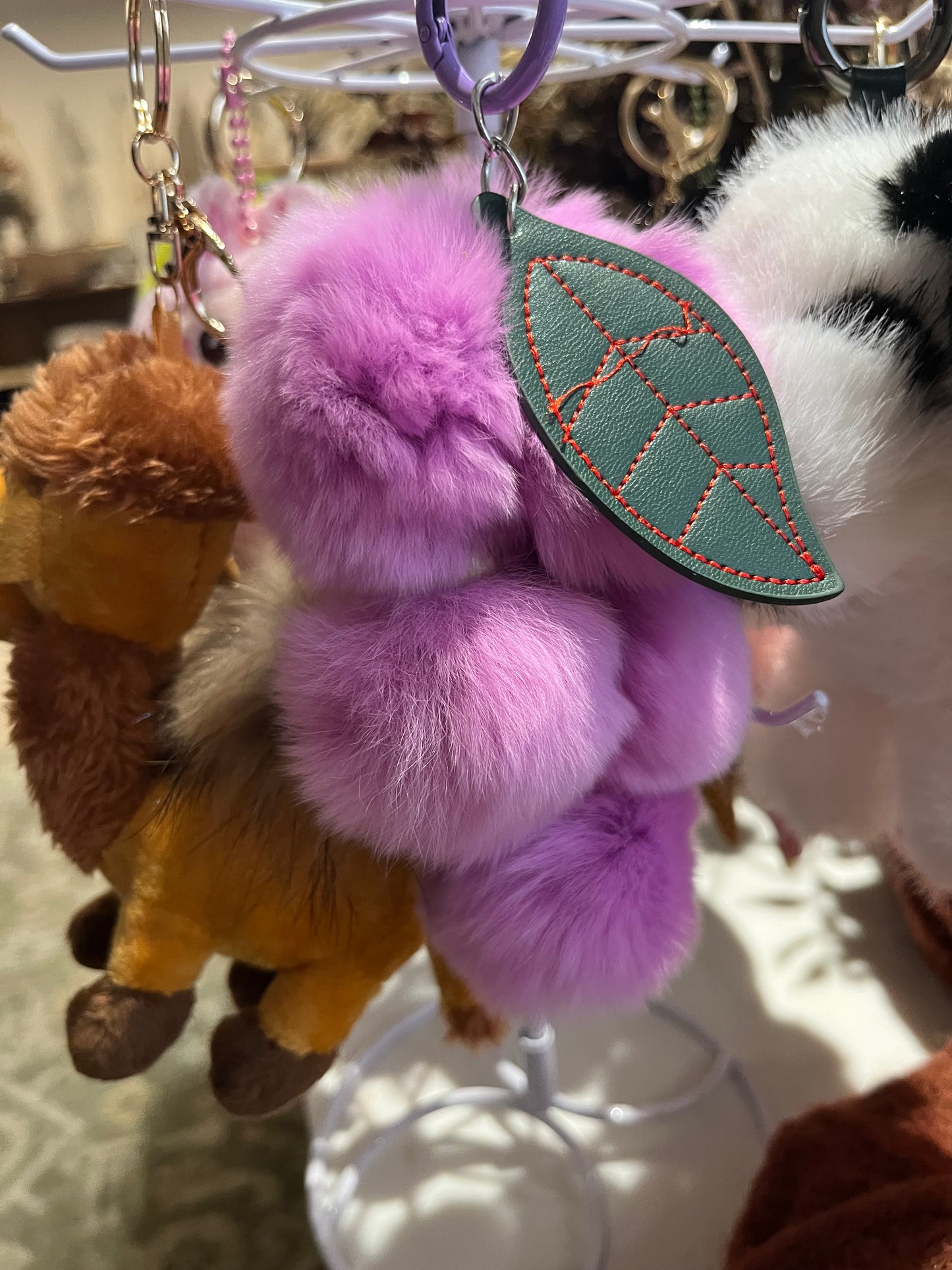 Large fur keychains