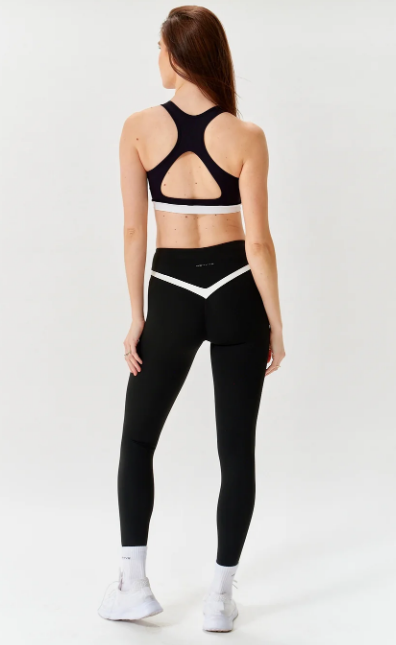 Black/White Scoop Sports Bra