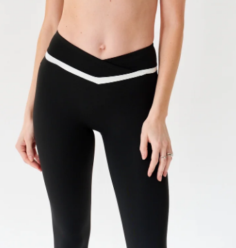 V-Sculpt Black/White Leggings