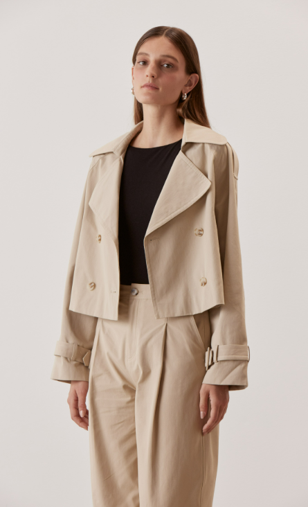 Enola Crop Trench Coat